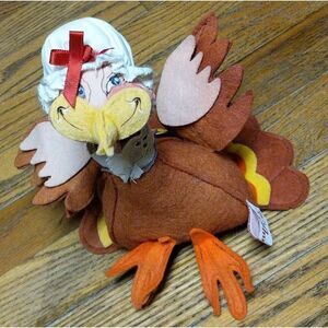1993 Annalee‎ Mobility Doll Thanksgiving Turkey Chef Felt Hat Plush Stuffed VTG